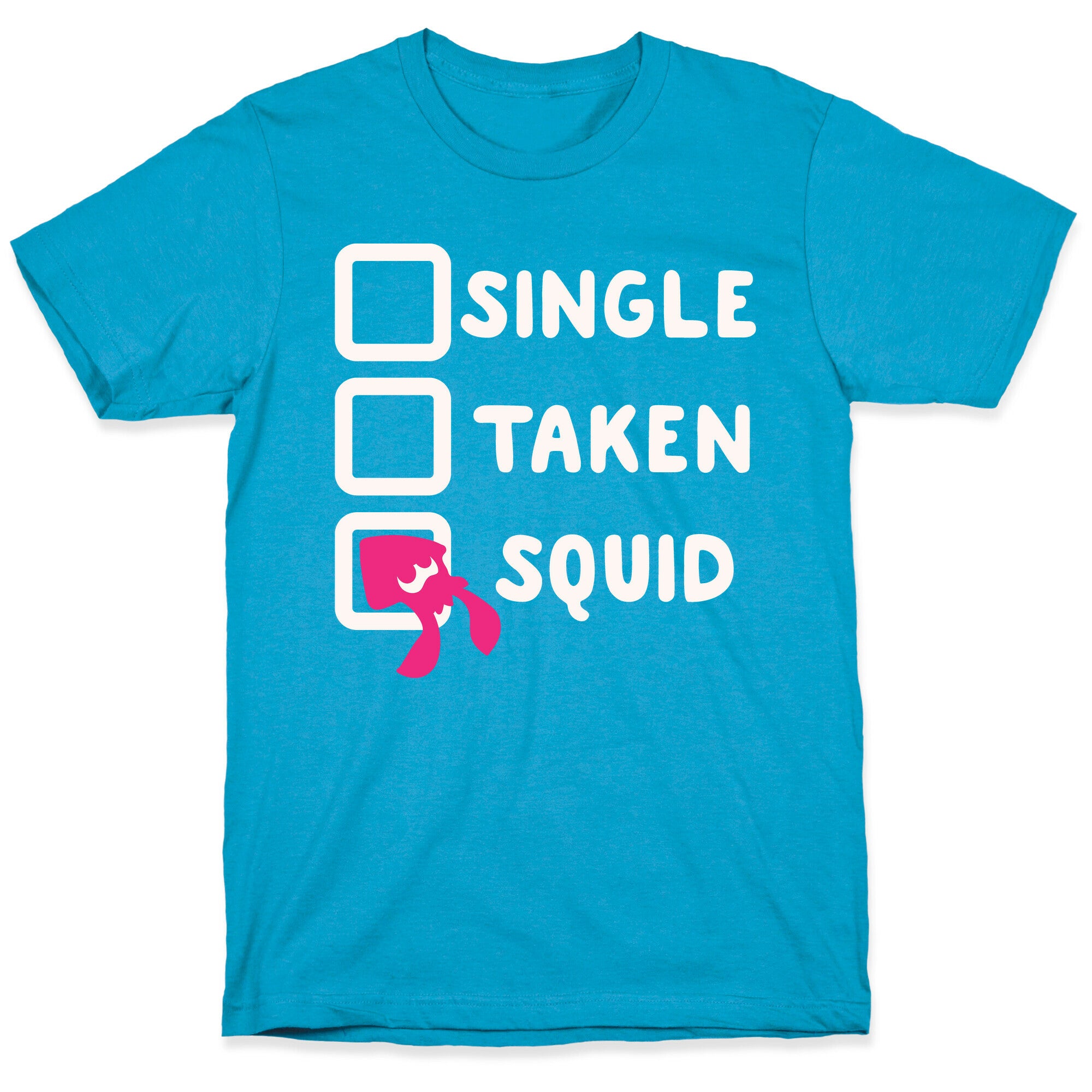 Single Taken Squid White Print Unisex Triblend Tee